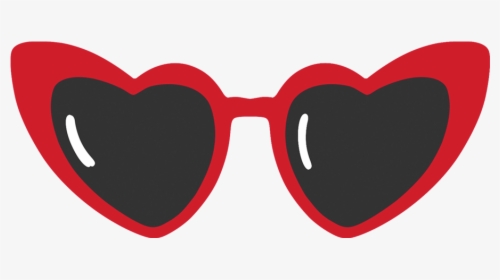 Animated Sunglasses Png - Red Heart Shaped Glasses Clipart, Transparent Png, Free Download