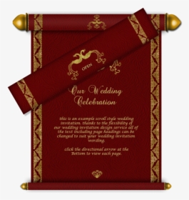 Pakistani Wedding Invitations Usa Indian Wedding Invitations - Wedding Card Scroll Design, HD Png Download, Free Download