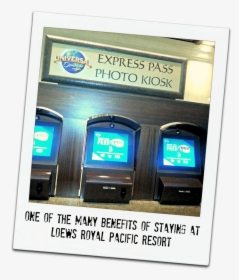 Universal Studios Express Pass Kiosk Guest Perk - Universal Orlando, HD Png Download, Free Download