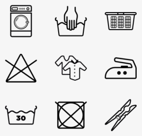 Icons Pack Png - Laundry Guide Sign Png, Transparent Png, Free Download