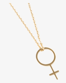 Gold Chain Necklace With Venus Symbol Charm - Austin Powers Necklace Png, Transparent Png, Free Download