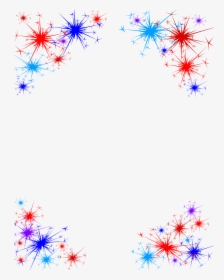 /page Frames/holiday/4th July/firework Border - Fireworks Clipart Background, HD Png Download, Free Download