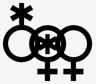 Nonbinary Woman Symbol Interlocked With A Nonbinary - Nonbinary Symbol, HD Png Download, Free Download
