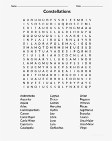 Constellations Wordsearch Puzzle - Technology Find A Word, HD Png Download, Free Download