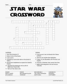 Kylo Ren Crossword Star Wars Word Search Puzzle - Star Wars Word Search, HD Png Download, Free Download