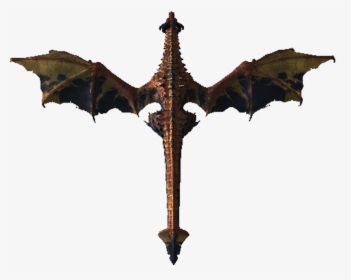 Elder Scrolls - Skyrim Dragon Top View, HD Png Download, Free Download