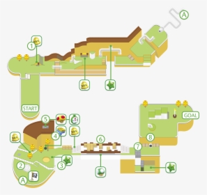 Super Mario 3d Land 1 1 Map, HD Png Download, Free Download
