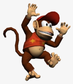 Download Zip Archive - Super Smash Bros Brawl Diddy Kong Trophy, HD Png Download, Free Download