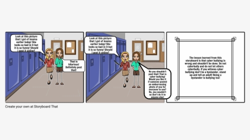 Cyberbullying Storyboard, HD Png Download, Free Download