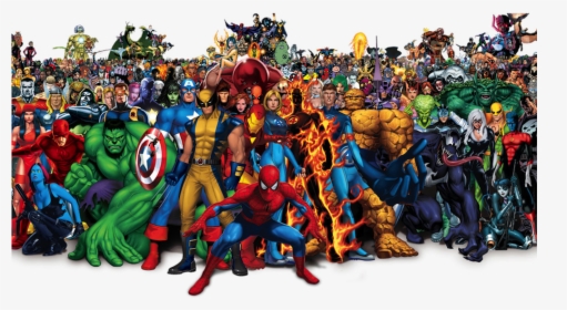Superheroes And Villains - All Marvel Characters, HD Png Download, Free Download