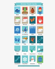 Free Printable Winter Flash Cards - Emblem, HD Png Download, Free Download