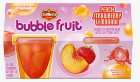 Bubble Fruit Peach Strawberry Lemonade - Del Monte Bubble Fruit, HD Png Download, Free Download