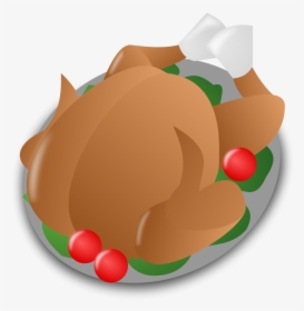 Clip Art Turkey Clip Art Christmas - Christmas Dinner Cartoon Png, Transparent Png, Free Download