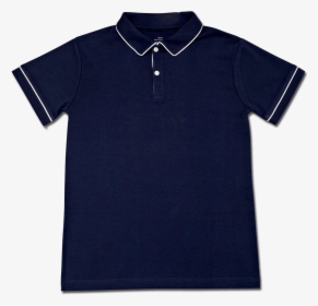 Navy Polo With White Piping, HD Png Download, Free Download