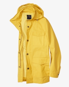Waxed Field Jacket - Brooks Brothers Yellow Rain Jacket, HD Png Download, Free Download