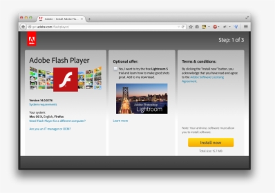 Flash Player Download Page - Adobe Flash Player, HD Png Download, Free Download