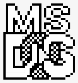 Ms Dos Prompt Logo Black And White - Ms Dos, HD Png Download, Free Download