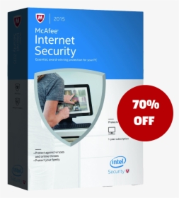 Mcafee Internet Security 70off - Mcafee Internet Security 1 User, HD Png Download, Free Download
