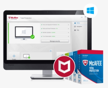 Mcafee Antivirus Help Support - Computer Monitor, HD Png Download, Free Download