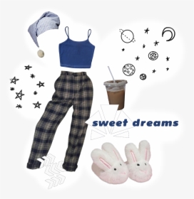 #aesthetic #pajamas - Cute Monica Geller Outfits, HD Png Download, Free Download