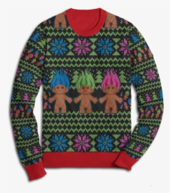 Fuzzy Hair Holiday Troll Fleece Sweatshirt - Cardigan, HD Png Download, Free Download