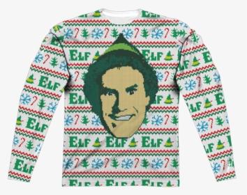 Happy Christmas Elf Family Elf Tees Elf Buddy Kids - Ugly Christmas Movie Sweaters, HD Png Download, Free Download