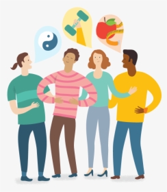 Friends Together Talking About Health And Fitness - Graphic Design, HD Png Download, Free Download