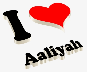 Aaliyah Heart Name Transparent Png - Zoya Name, Png Download, Free Download