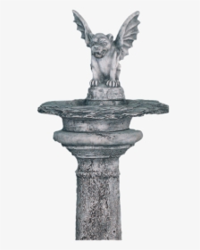 Gargoyle Cast Stone Outdoor Garden Fountains With Spout - Gargoyle Water Fountain, HD Png Download, Free Download