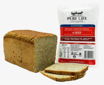 Pure Life Sprouted 6 Seed Gluten Free Bread - Whole Wheat Bread, HD Png Download, Free Download