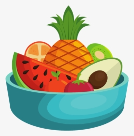 Fruit Bowl - Healthy Food Clipart Png, Transparent Png, Free Download