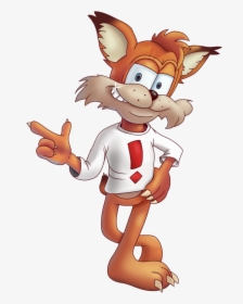Png Black And White Download Bubsy The Champions By - Bubsy, Transparent Png, Free Download