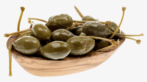 Fresh Capers In A Wooden Bowl - Big Capers, HD Png Download, Free Download