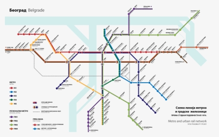 Belgrade Subway Map - Belgrade Metro, HD Png Download, Free Download