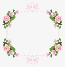 Transparent Florais Png - Pink Rose Border Clipart, Png Download, Free Download