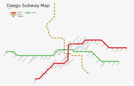 Daegu Metro Map - Daegu Subway Map English, HD Png Download, Free Download