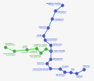 Metro Map Of Tbilisi Full Resolution - Tbilisi Metro Map, HD Png Download, Free Download