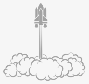Plant,black And White - Rocket Launch Clip Art, HD Png Download, Free Download