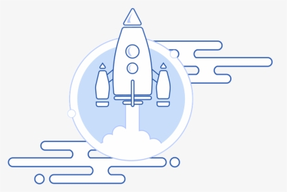 Rocket, Blue, Space, Flight, Launch - Rocket, HD Png Download, Free Download