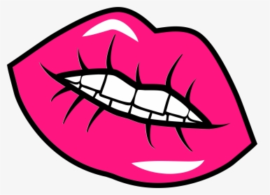 Transparent Lipstick Clipart Png - Pop Art Pink Lips, Png Download, Free Download