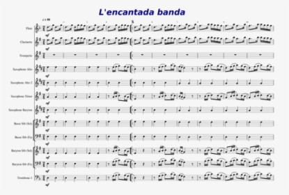 Partition De Saxophone Alto L Encantada, HD Png Download, Free Download