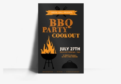 Bbq Party Cookout Poster Template Preview - Poster, HD Png Download, Free Download