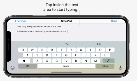 Note Pad - Iphone Keyboard Ios 12, HD Png Download, Free Download