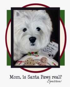 Christmas West Highland Terrier Art, HD Png Download, Free Download