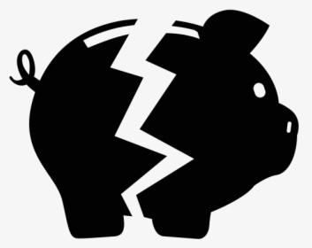Pocket Clipart Lack Money - Broken Piggy Bank Icon, HD Png Download, Free Download