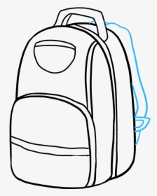 How To Draw Backpack - Backpack Drawing Transparent Background, HD Png Download, Free Download