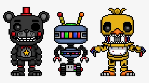 Rockstar Freddy Pixel Art, HD Png Download, Free Download