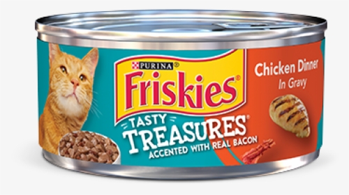 Tasty Treasures Chicken Dinner In Gravy Cat Food - Friskies Tasty Treasures With Cheese, HD Png Download, Free Download