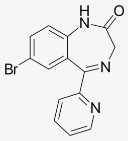 N Desmethyldiazepam Structure , Png Download - Bromazepam Formula, Transparent Png, Free Download