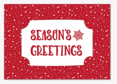 Seasons Greetings Holiday - Greeting Card, HD Png Download, Free Download